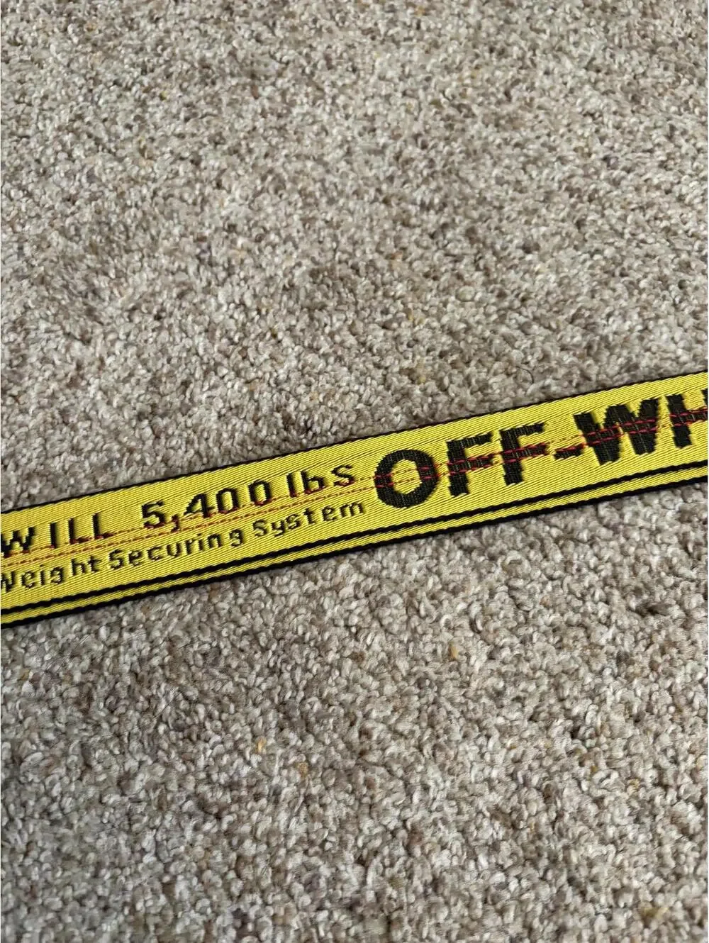 Off-White Yellow Industrial Logo Webbing Belt